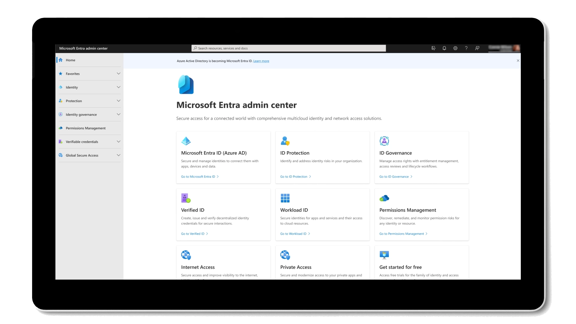 Admin center microsoft entra id