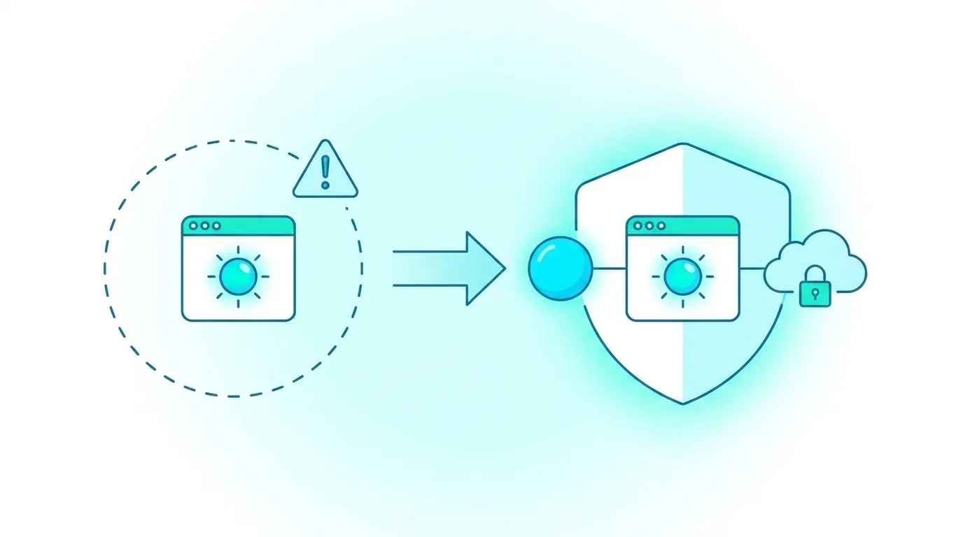 Before-and-after architecture: from the AI app on Google Gemini outside the perimeter to the Azure OpenAI version inside the Microsoft infrastructure